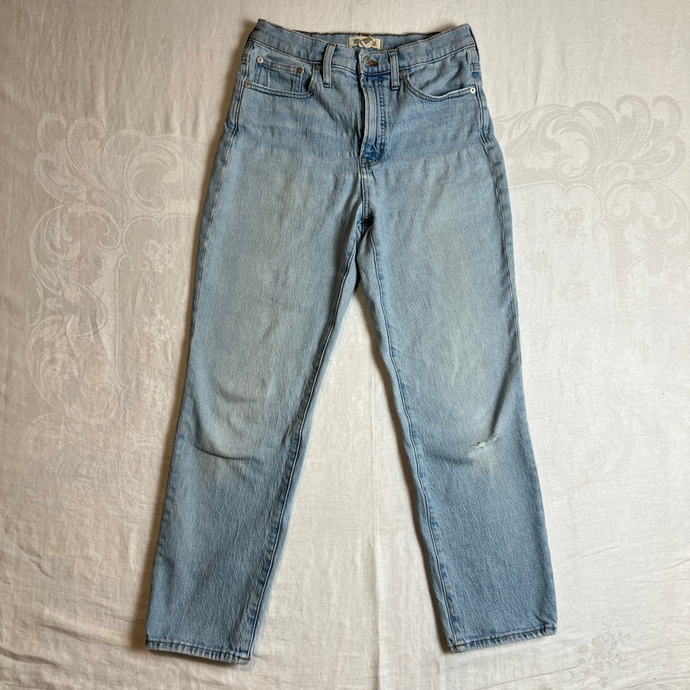 Madewell Jeans Womens 27 The Perfect Vintage Jean‎ Light Wash Distressed Denim
